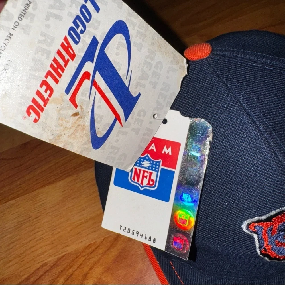 Vintage Chicago Bears Logo Athletic Hat Navy Blue/Orange Rare Bears Hat Cap NOS